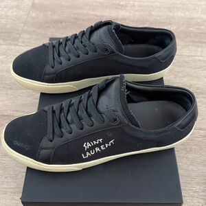 Saint Laurent Black Canvas Sneakers